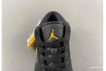 'Black 1 Low University Gold' Air Jordan 0728